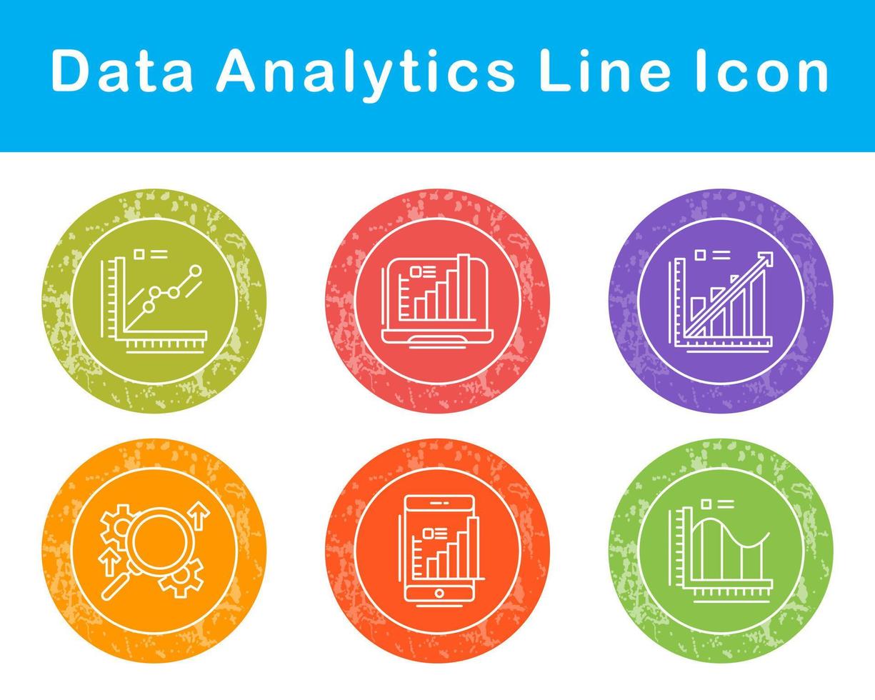 Daten Analytik Vektor Symbol einstellen