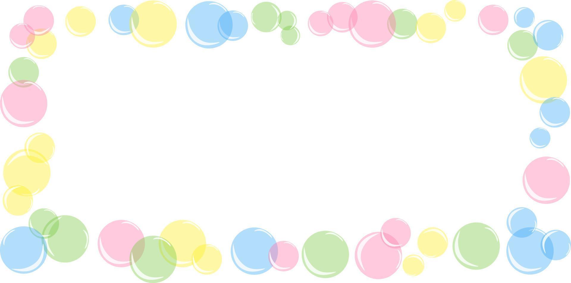 Vektor Illustration Rahmen farbig Seife Luftblasen