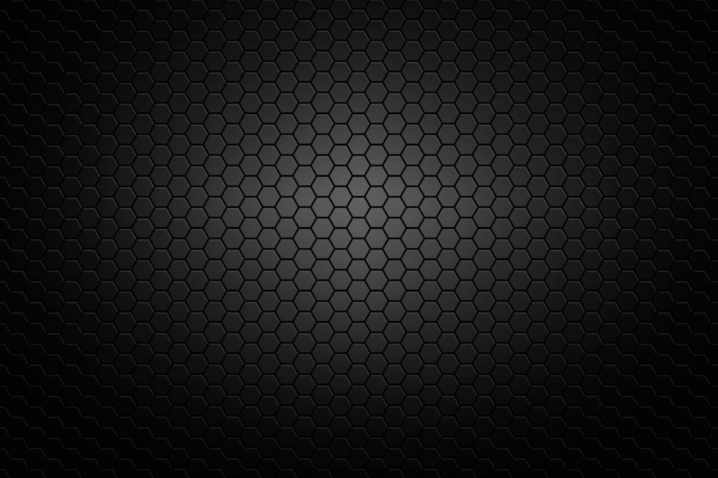 mörk svart doff metall sexhörning mönster abstrakt geometrisk form bakgrund tapet design vektor