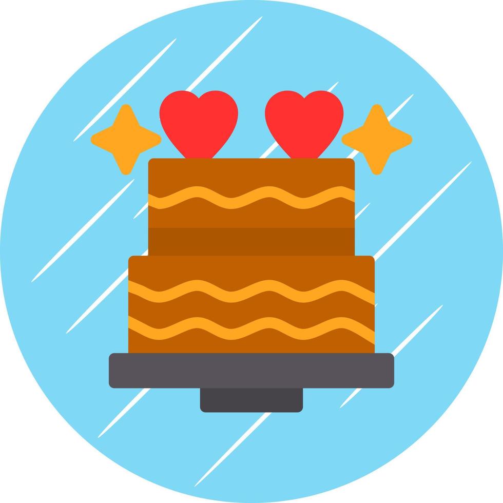 Hochzeitstorte-Vektor-Icon-Design vektor