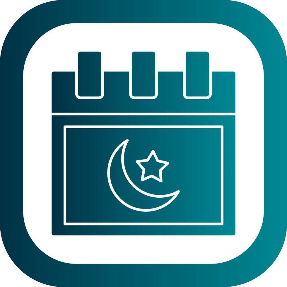 islamischer Kalender-Vektor-Icon-Design vektor