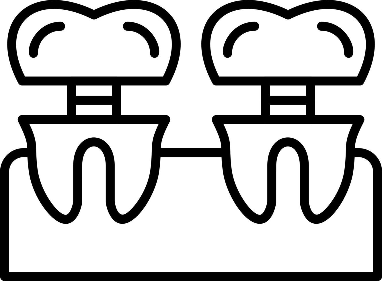 Zahnimplantat-Vektorsymbol vektor