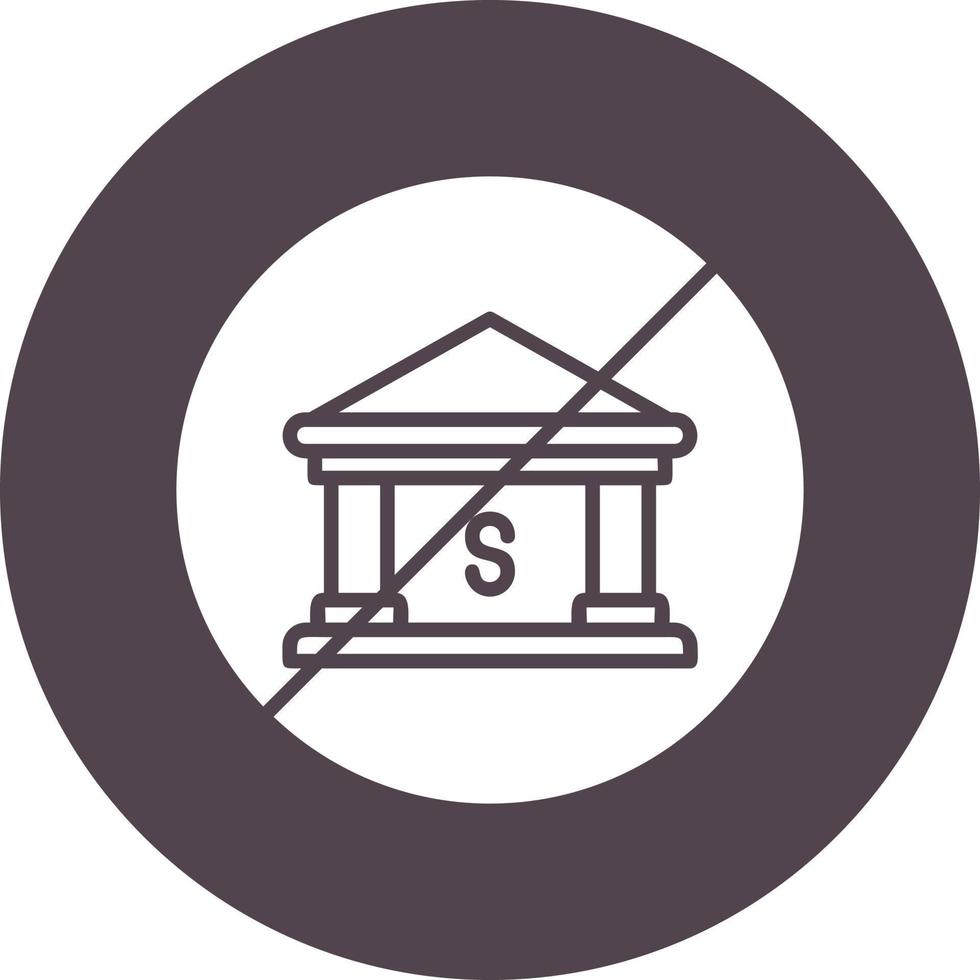 Nein Bank Vektor Symbol