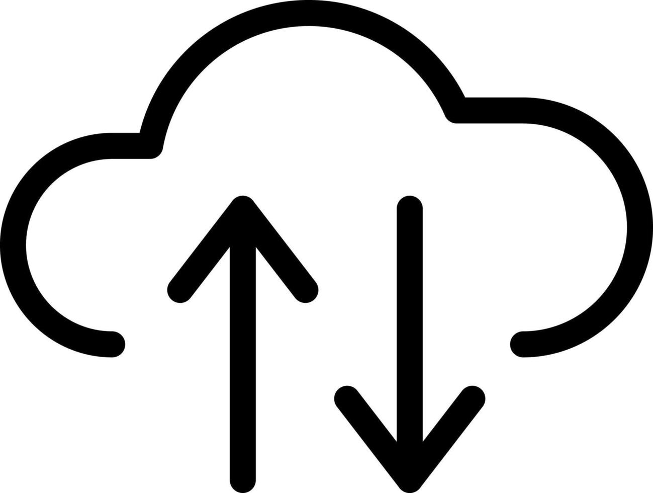 Cloud-Datenvektorsymbol vektor