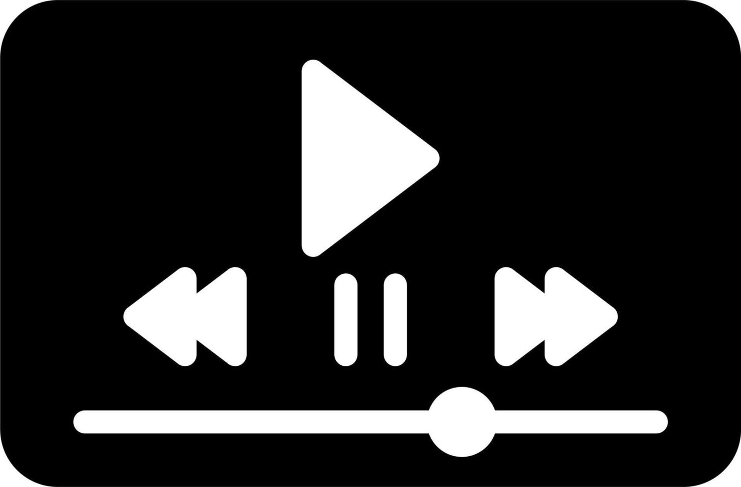 Video-Player-Vektorsymbol vektor