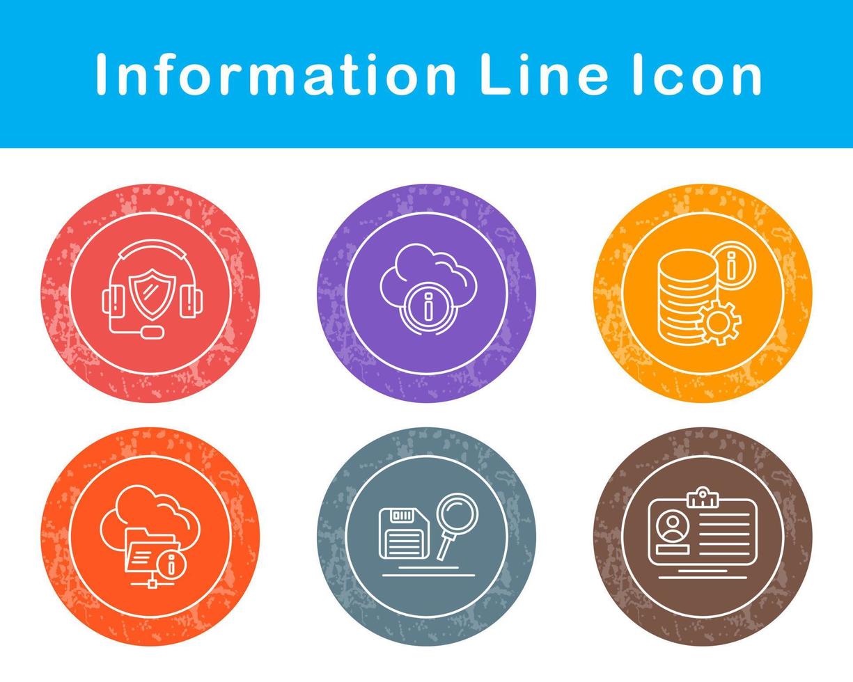 information vektor ikon uppsättning