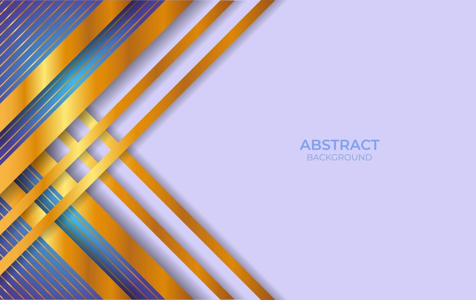 abstrakter Entwurf blauer und goldener Hintergrund vektor