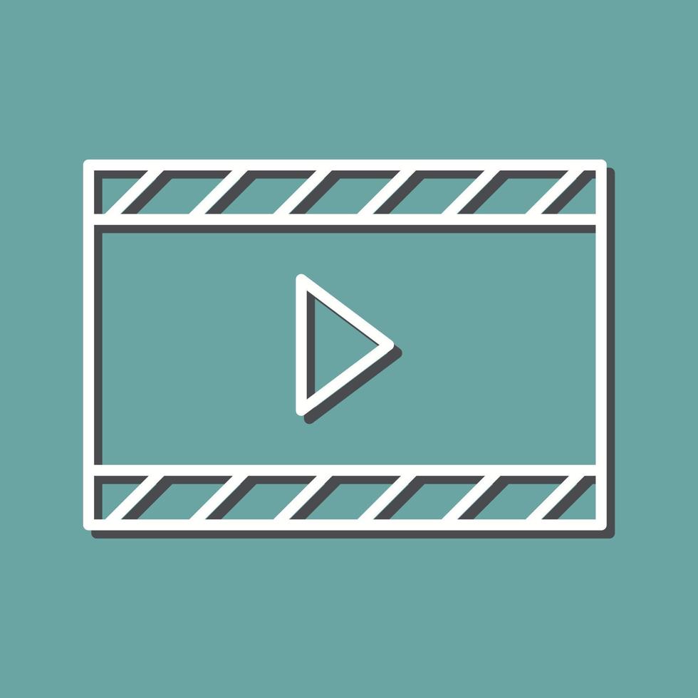Symbol für Video- und Animationslinie vektor