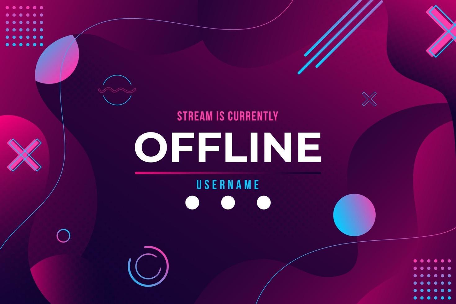 abstrakter gewellter moderner Spielehintergrund für Offline-Stream. Vektorillustration. vektor