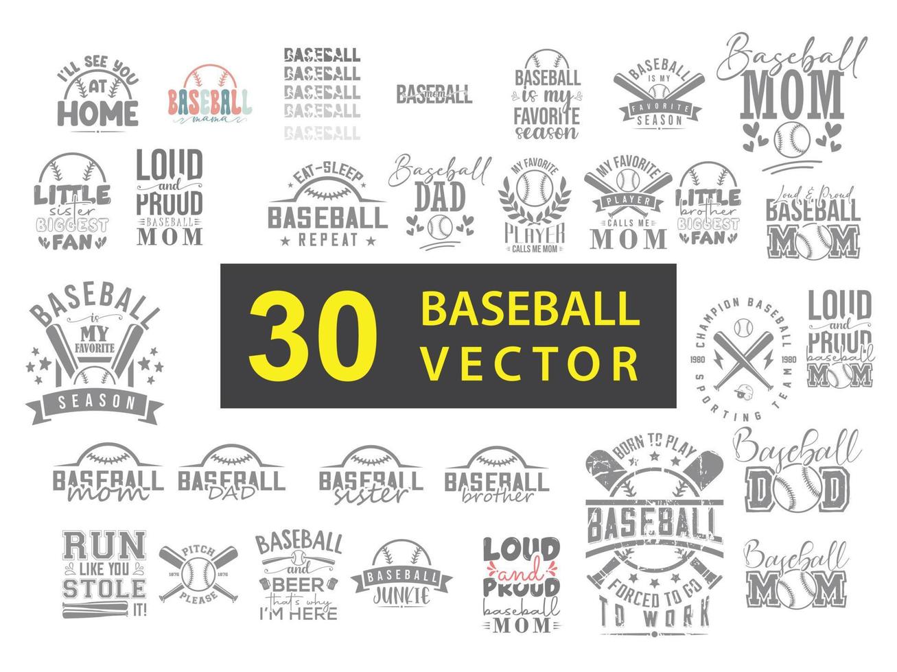 Baseball Typografie Design-Baseball T-Shirt Design-Baseball svg bündeln - - Baseball Zitat bündeln vektor