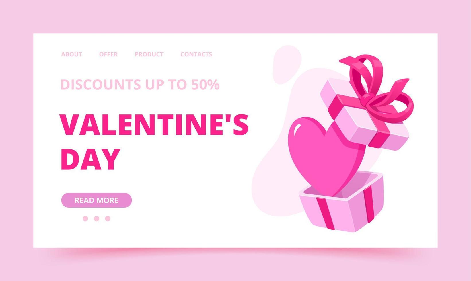 baner valentines dag mall hemsida. vektor ClipArt