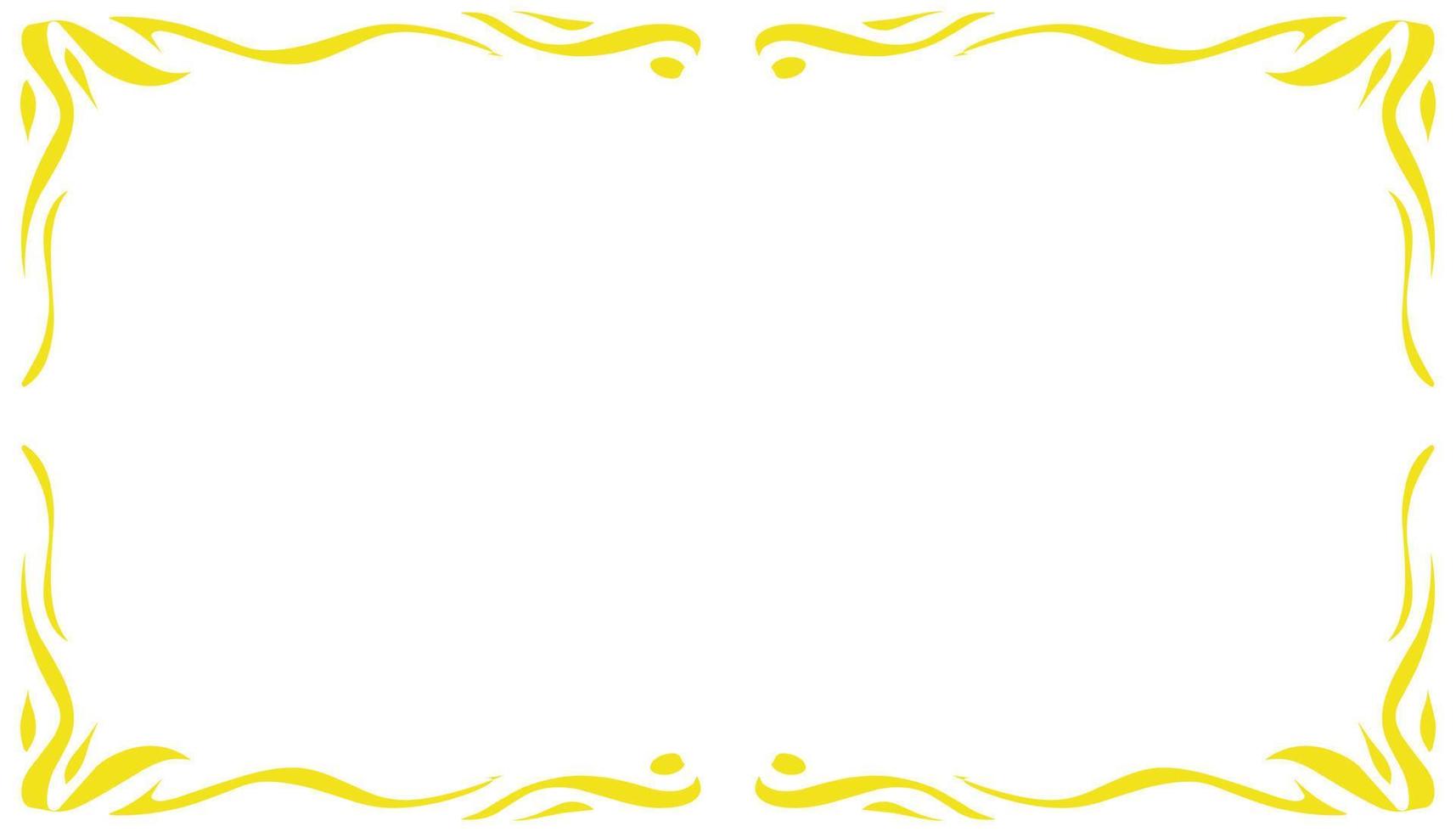 gul abstrakt ram gräns årgång illustration bakgrund vektor