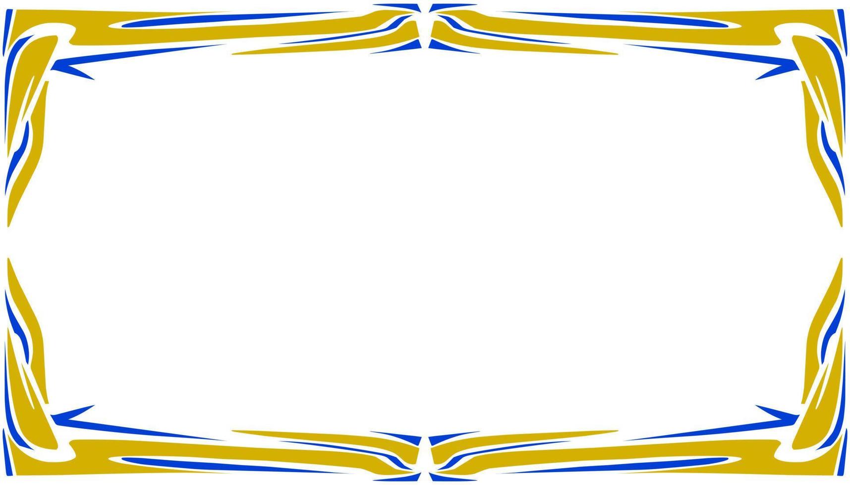 abstrakt Illustration Hintergrund mit Blau und Gelb Rand vektor