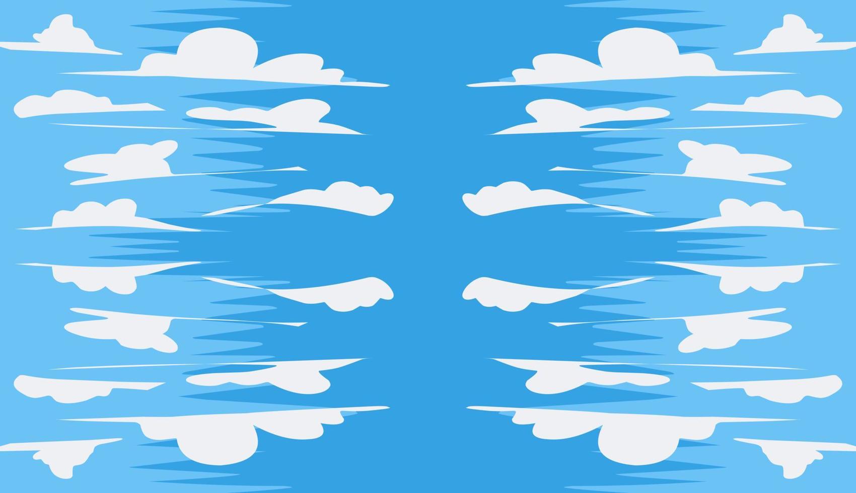 Blau Himmel Weiß Wolken Illustration Hintergrund vektor