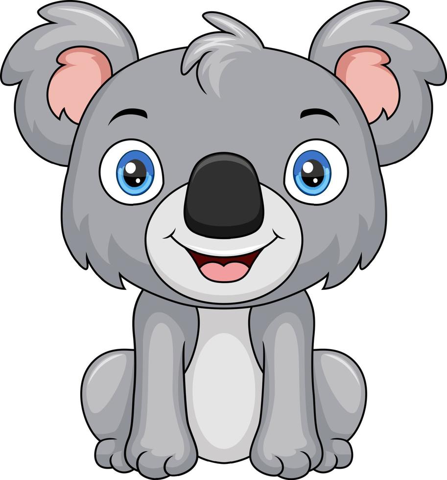 niedliches Baby-Koala-Cartoon-Sitzen vektor