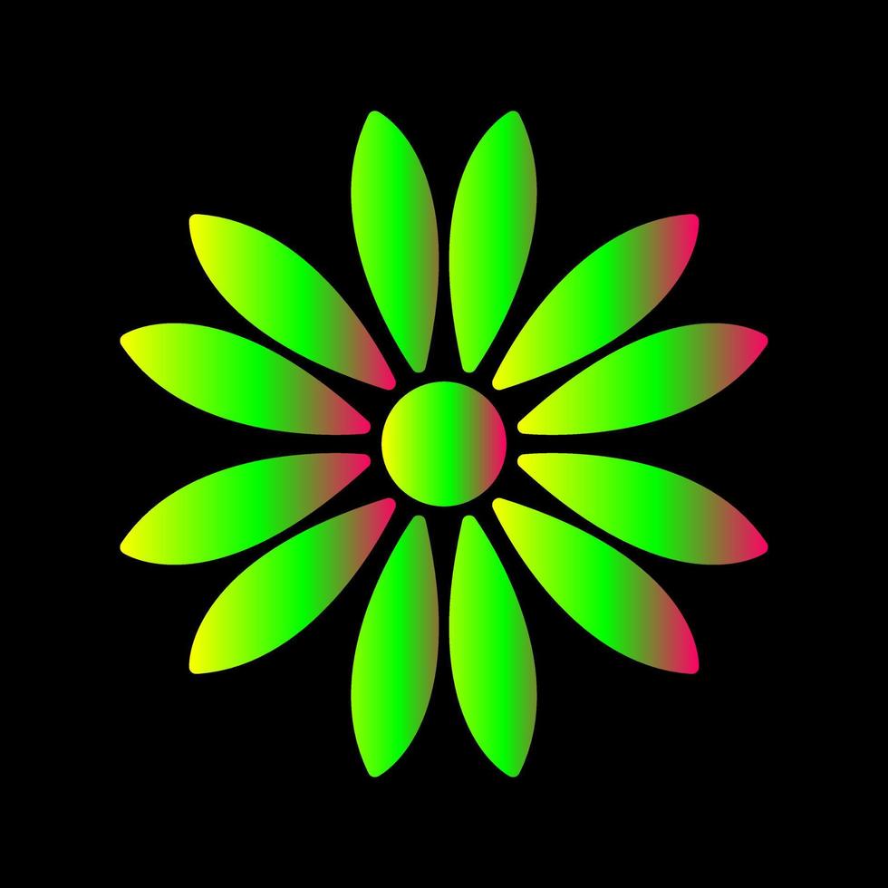 einzigartiges Blumenvektorsymbol vektor