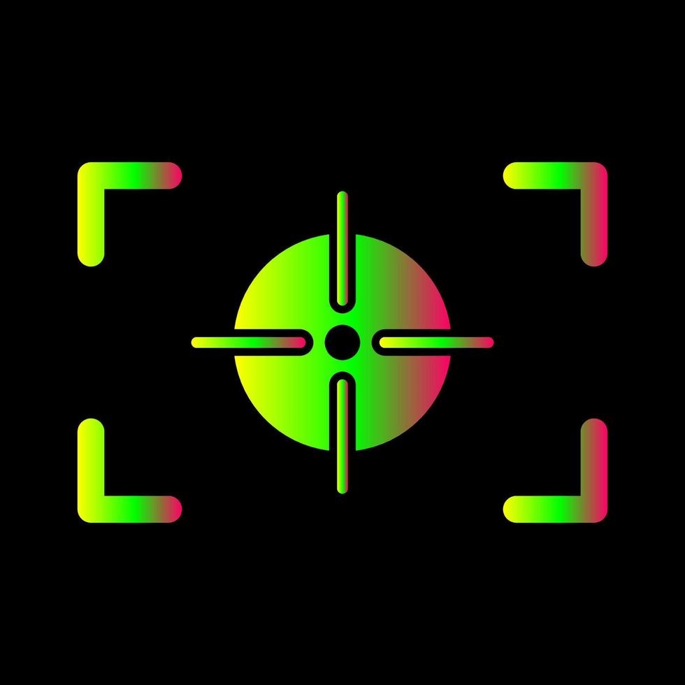 Horizontales Vektorsymbol mit einzigartigem Fokus vektor