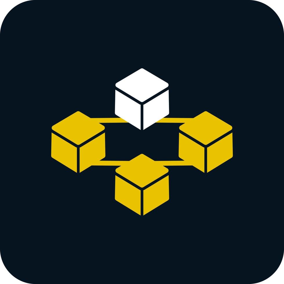 Blockchain-Vektor-Icon-Design vektor