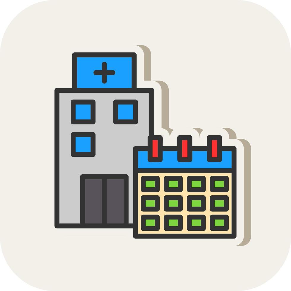 Krankenhaus-Vektor-Icon-Design vektor