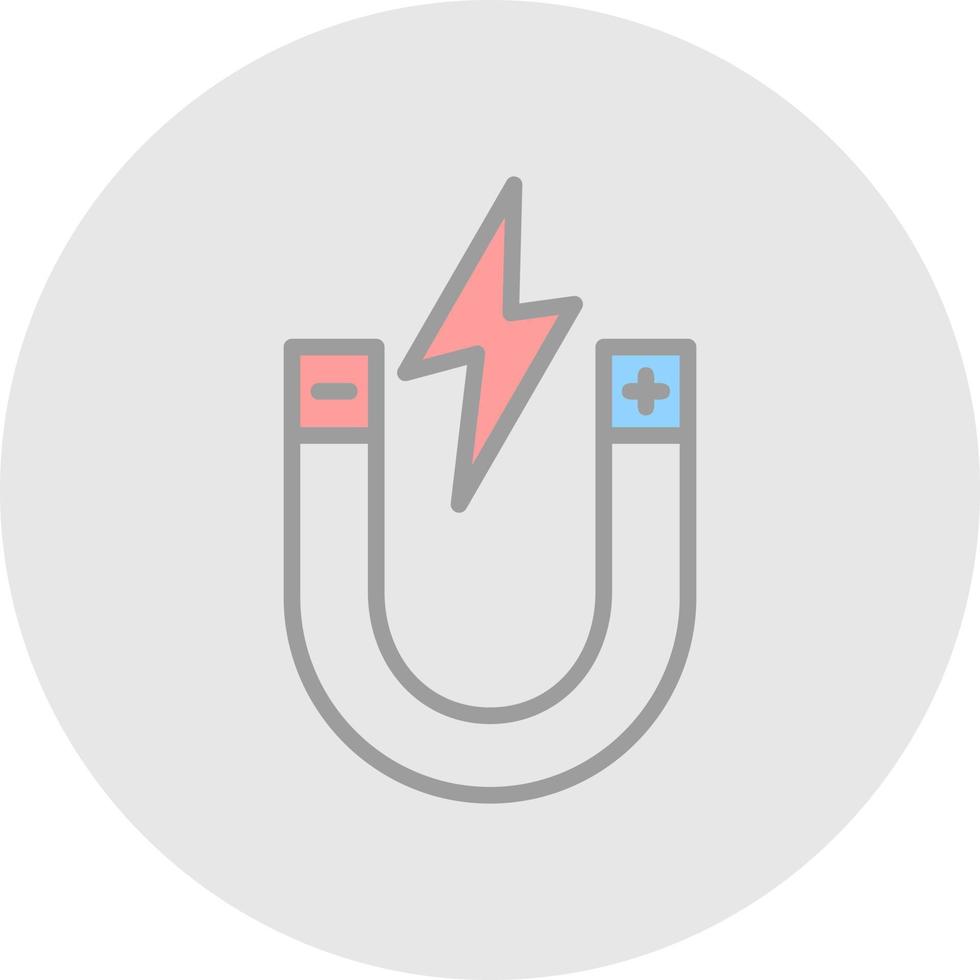 magnetische Energie-Vektor-Icon-Design vektor