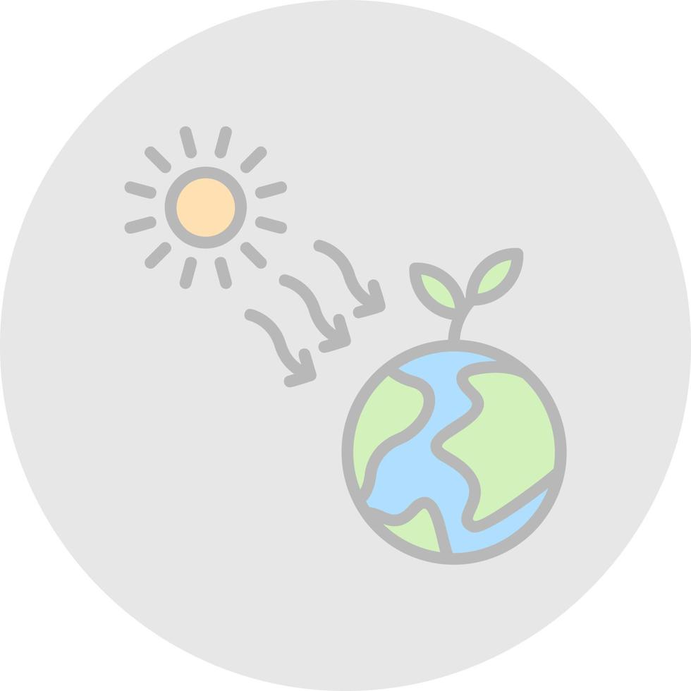 Sonnenstrahlung Vektor-Icon-Design vektor