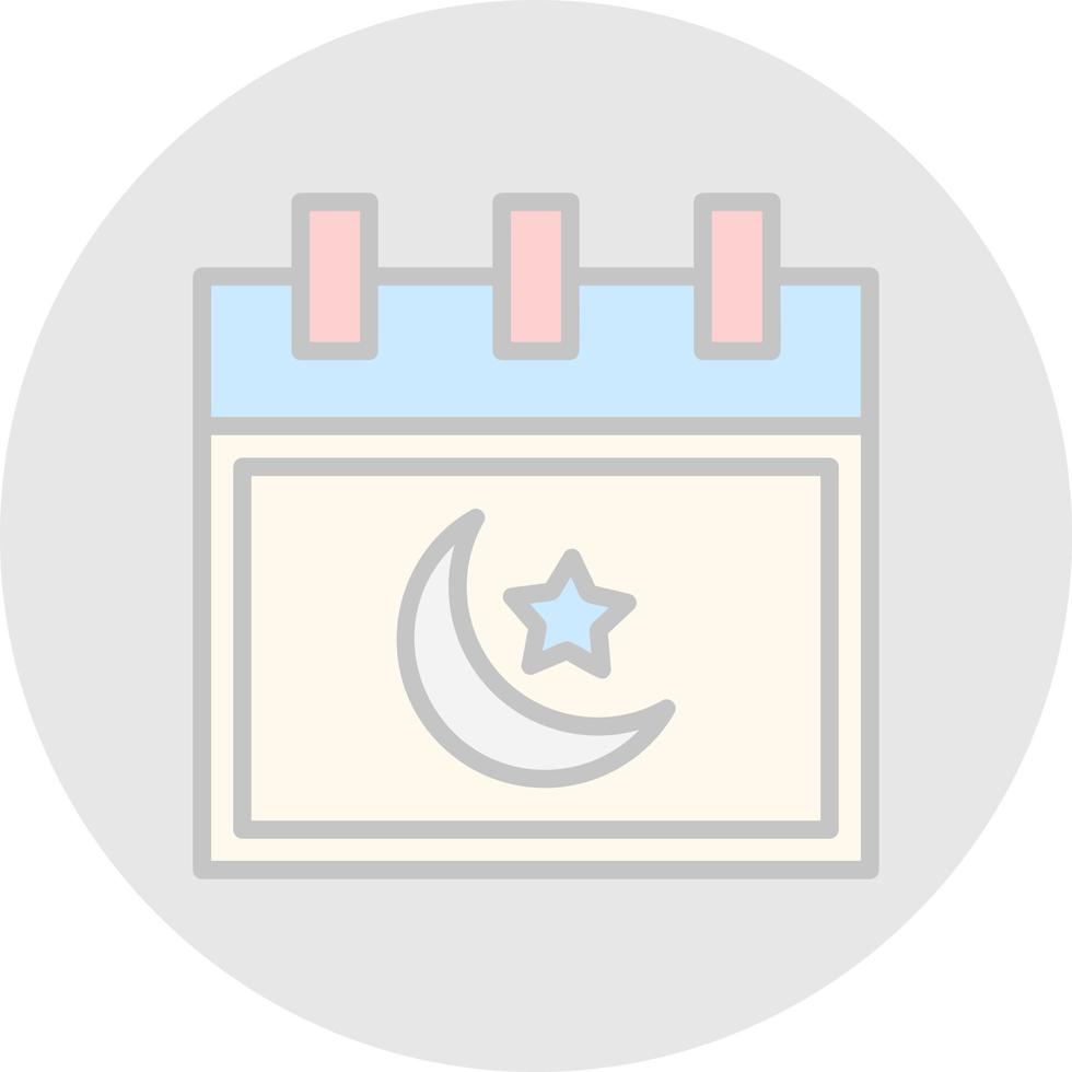 islamischer Kalender-Vektor-Icon-Design vektor