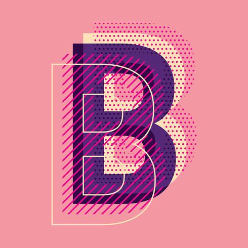 Buchstabe B Typografie vektor