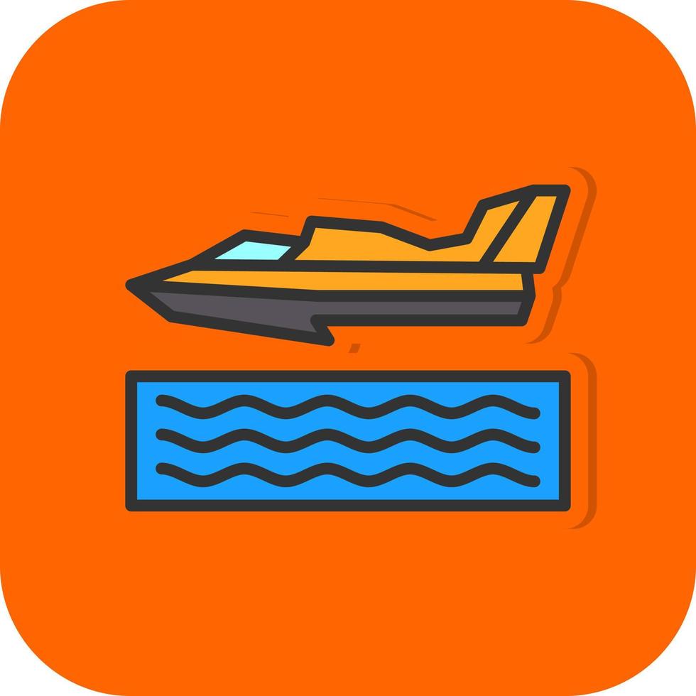 Wasserflugzeug-Rennvektor-Icon-Design vektor