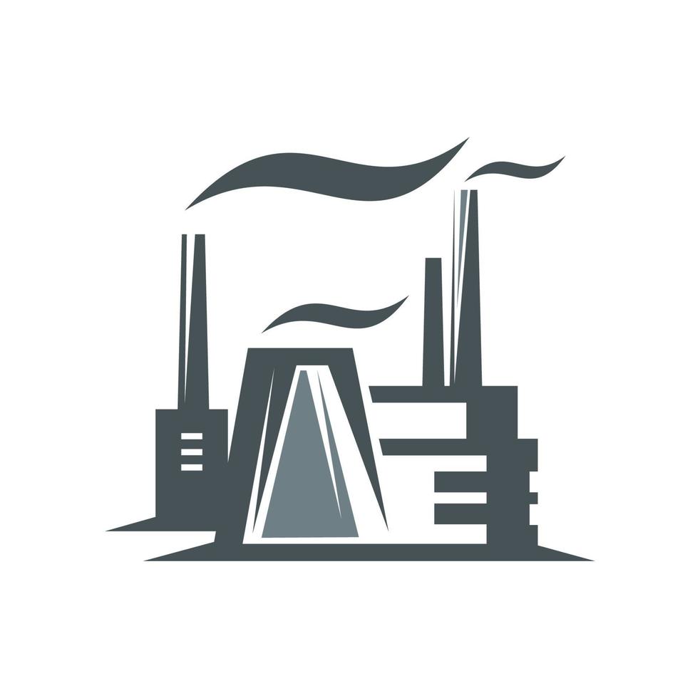 Fabrik Symbol, industriell Pflanze von Gas Öl Raffinerie vektor