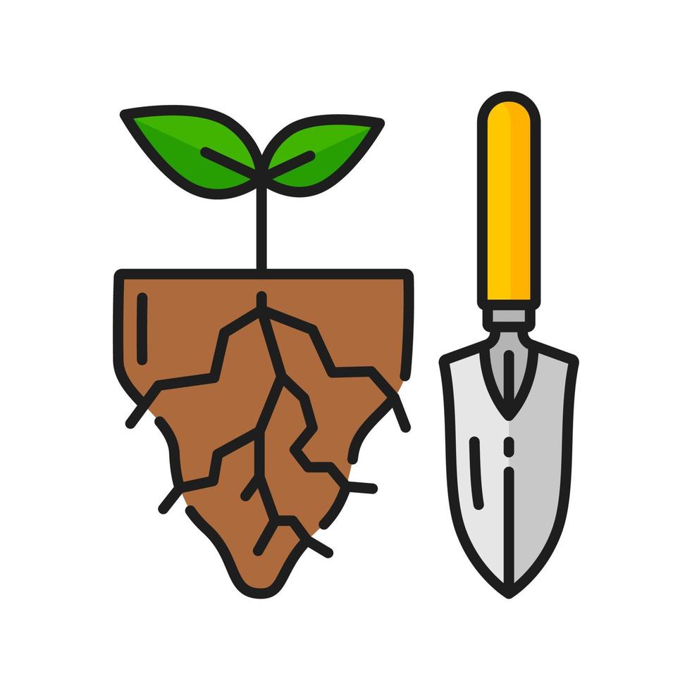Gartenarbeit und Landwirtschaft, Agronomie Farbe Linie Symbol vektor