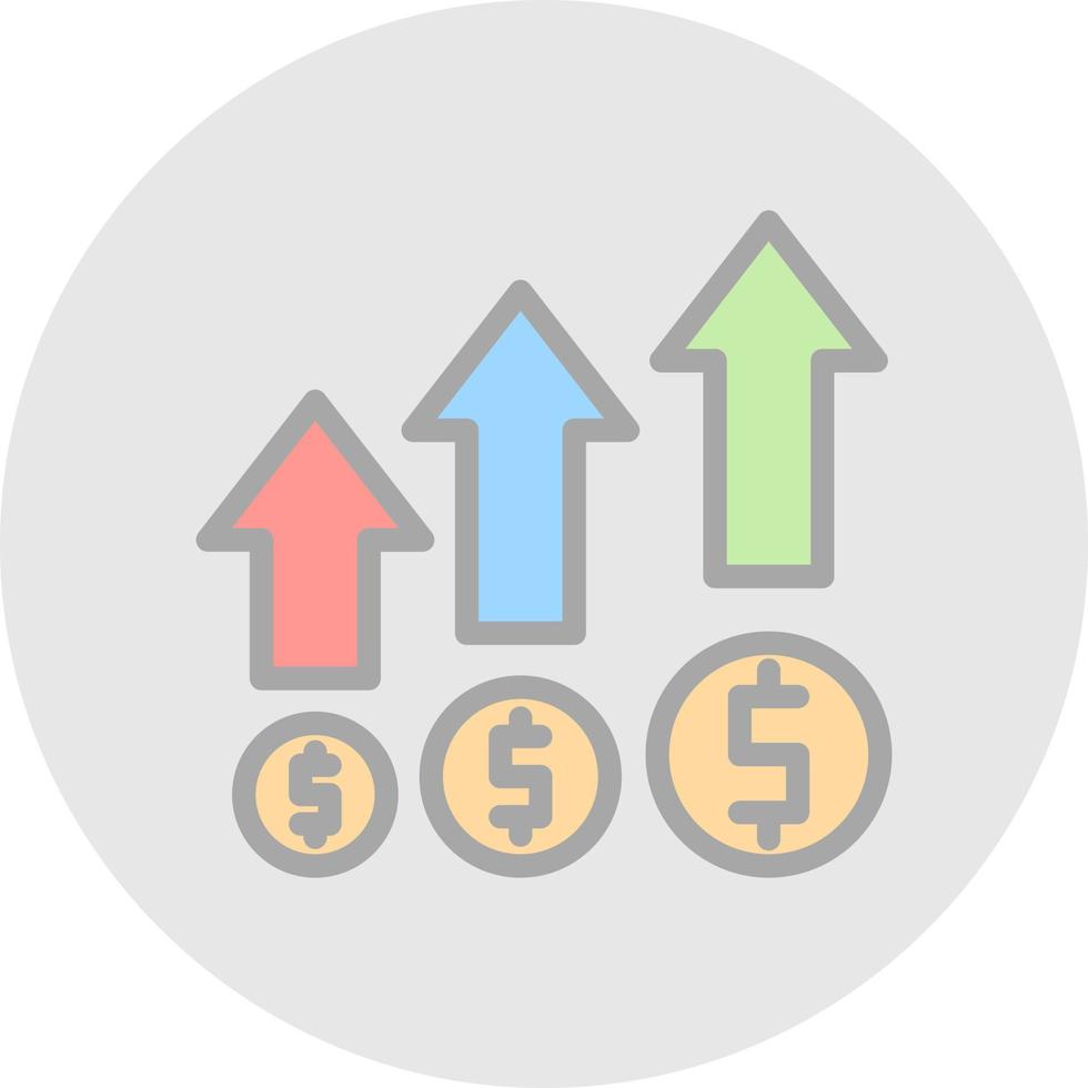 Geldwachstum Vektor-Icon-Design vektor