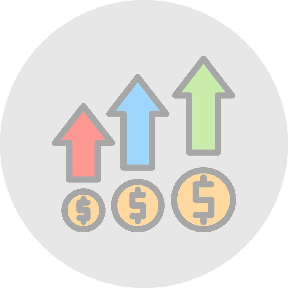 pengar tillväxt vektor ikon design