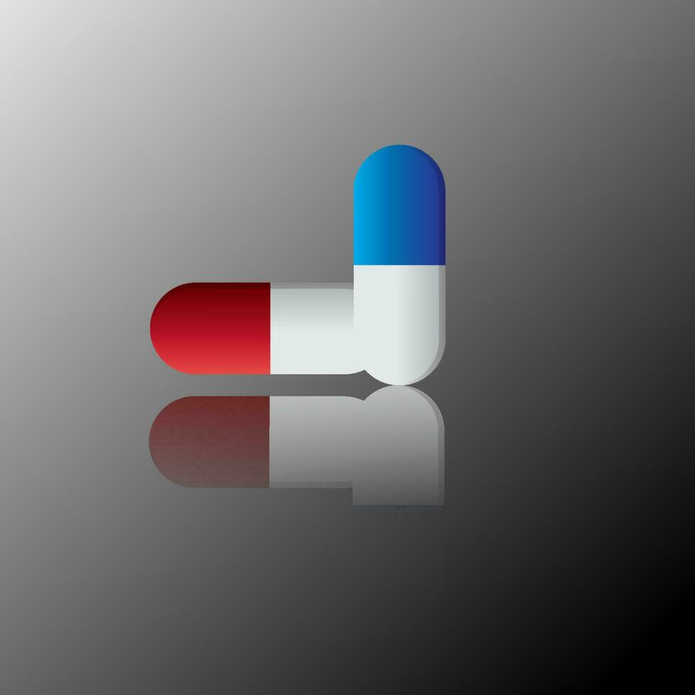 kapsel medicin illustration design vektor