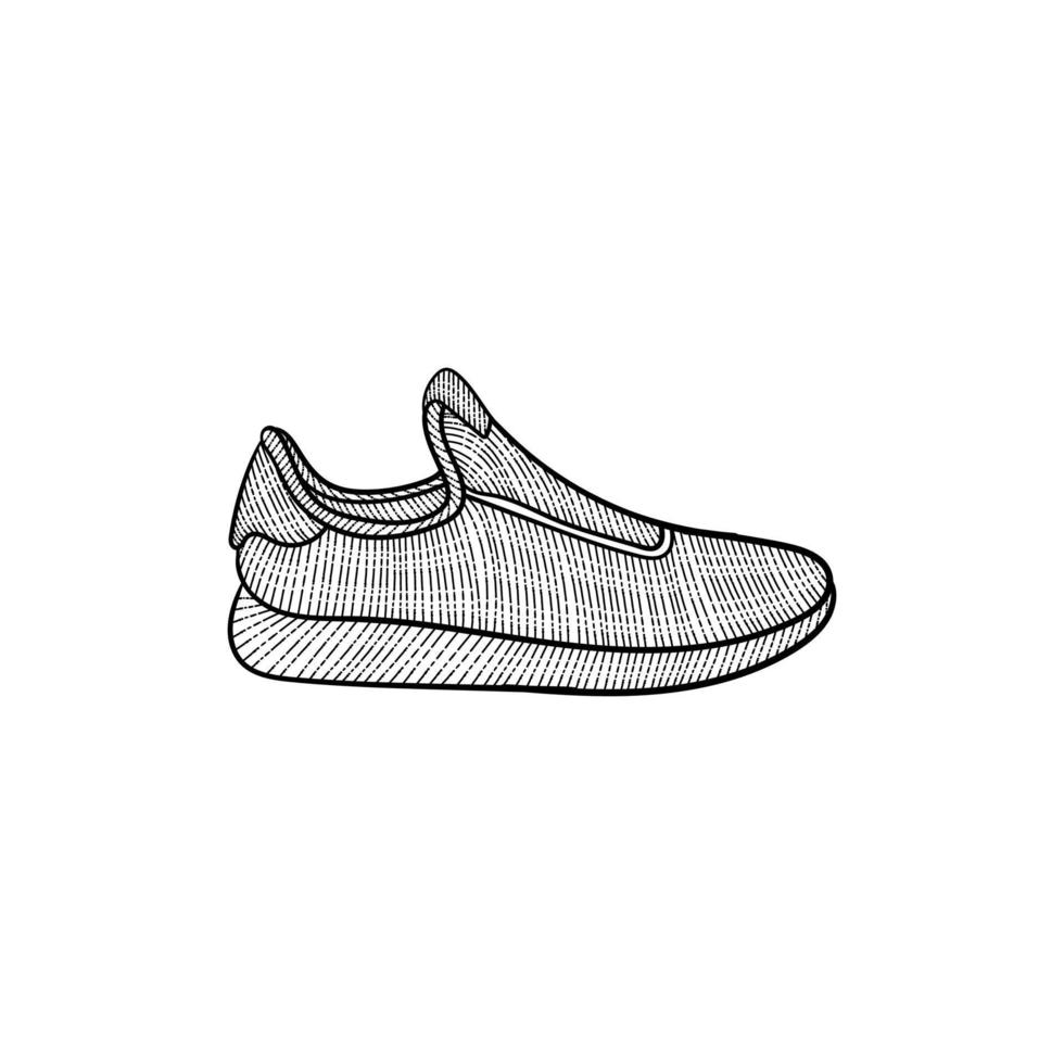 Schuhe Sport Jahrgang Stil Illustration Design vektor