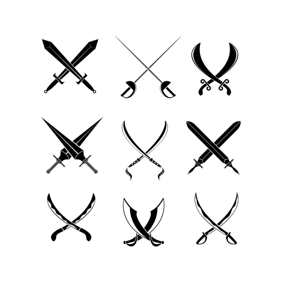 svärd illustration symbol samling vektor