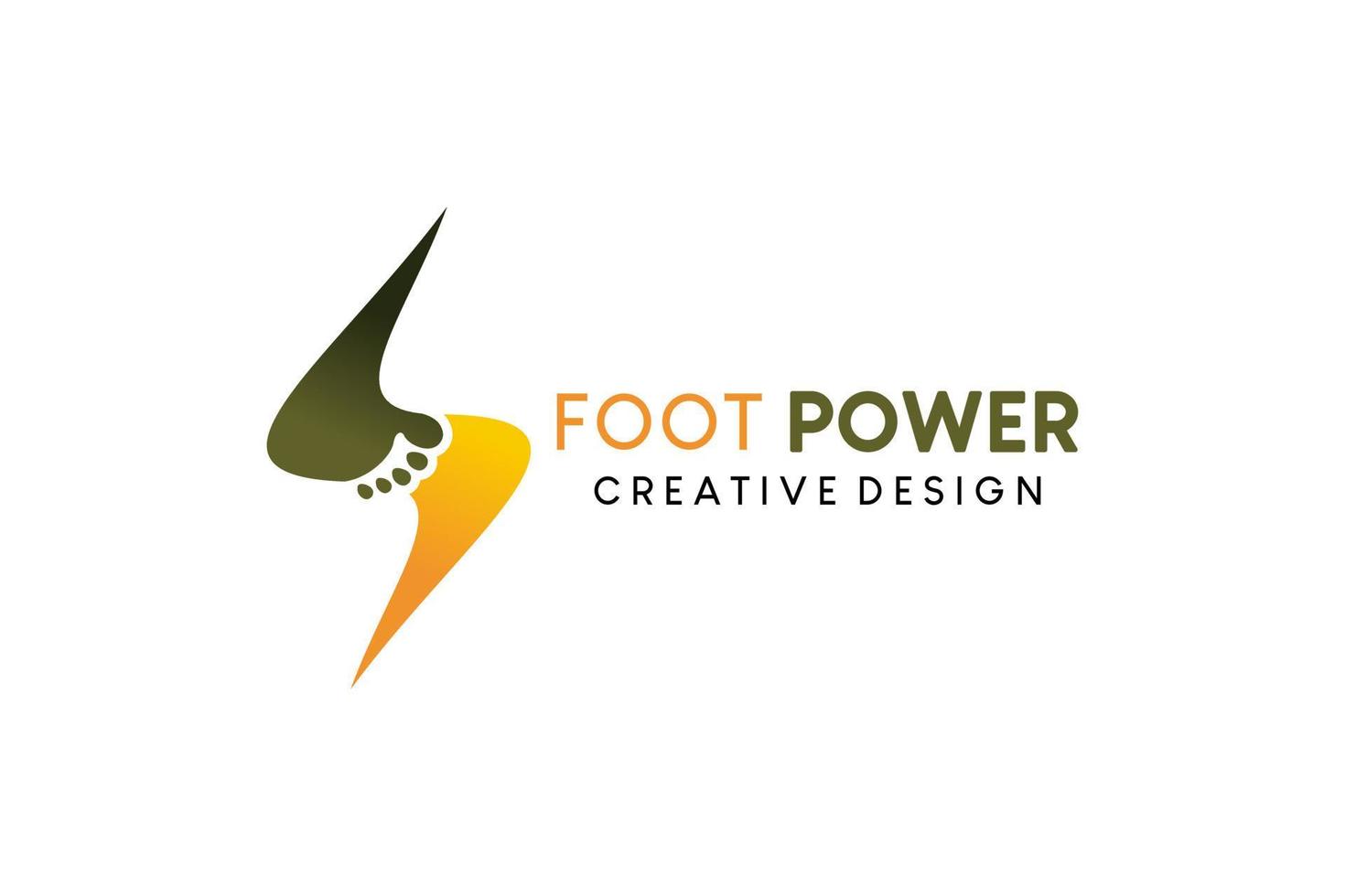 Fuß Pflege und Gesundheit Fuß Therapie Logo Design mit elektrisch Leistung Symbol Konzept vektor