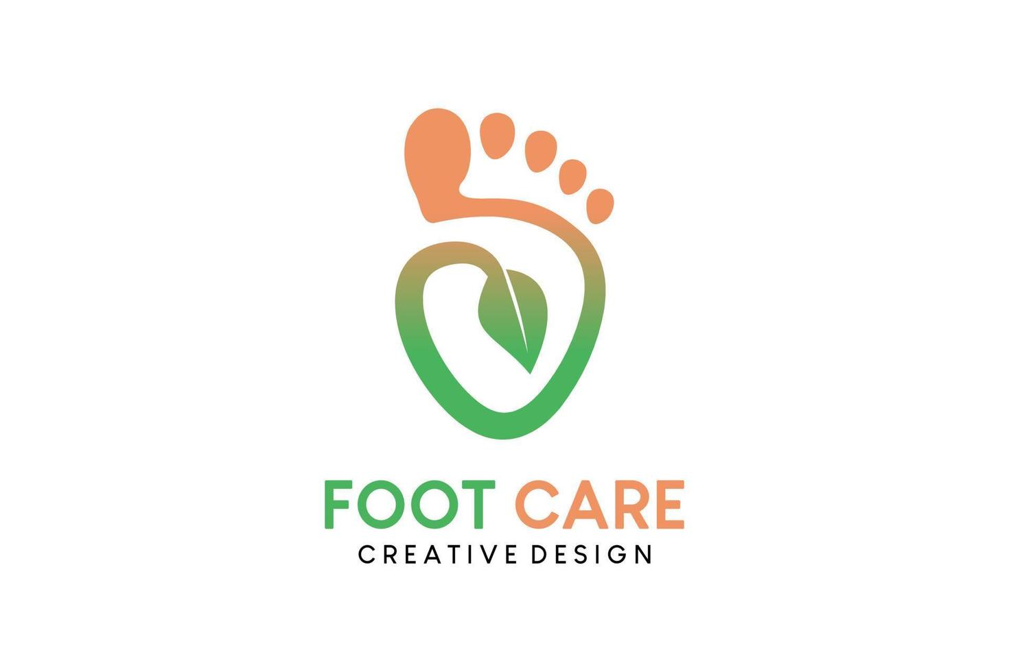 Fuß Pflege und Gesundheit Fuß Therapie Logo Design mit kreativ Konzept vektor