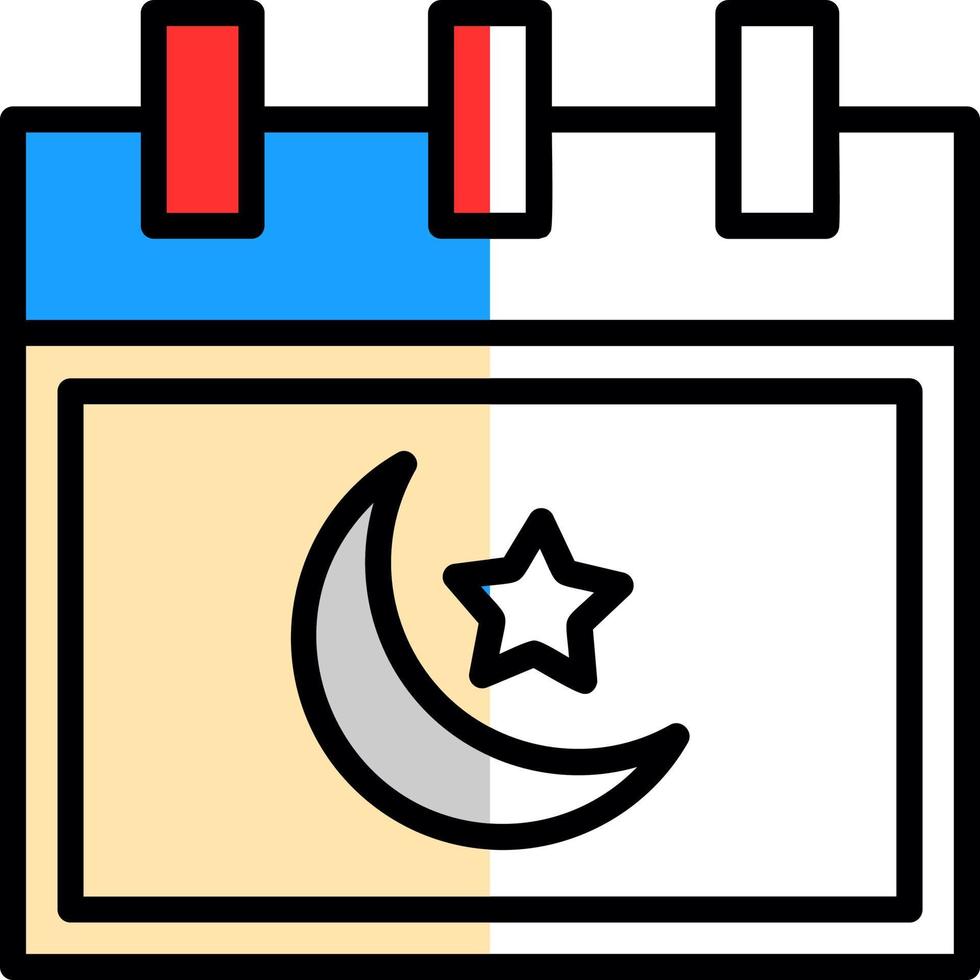 islamischer Kalender-Vektor-Icon-Design vektor