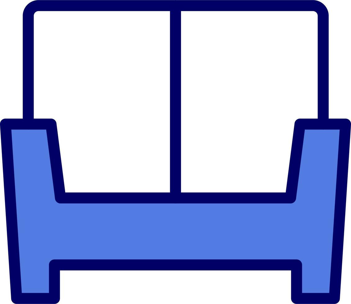 Sofa-Vektor-Symbol vektor