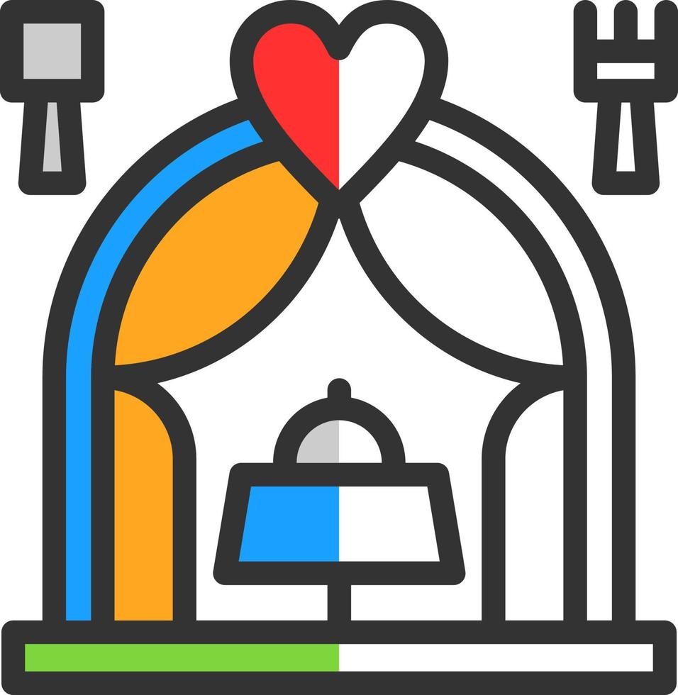 Hochzeitsessen Vektor-Icon-Design vektor