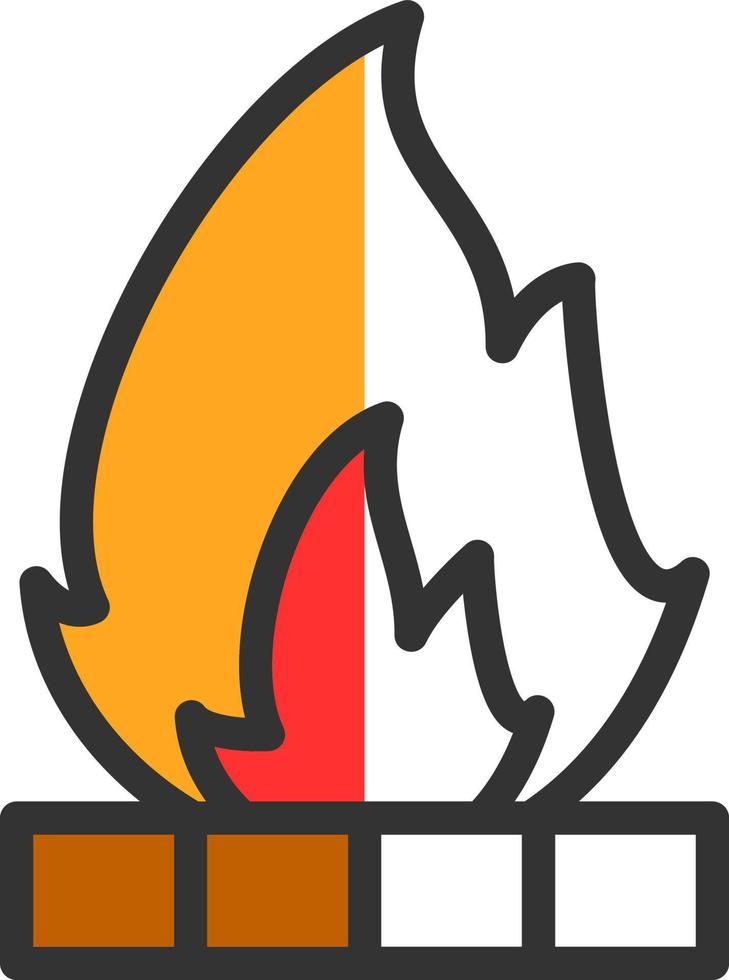 Lagerfeuer-Vektor-Icon-Design vektor