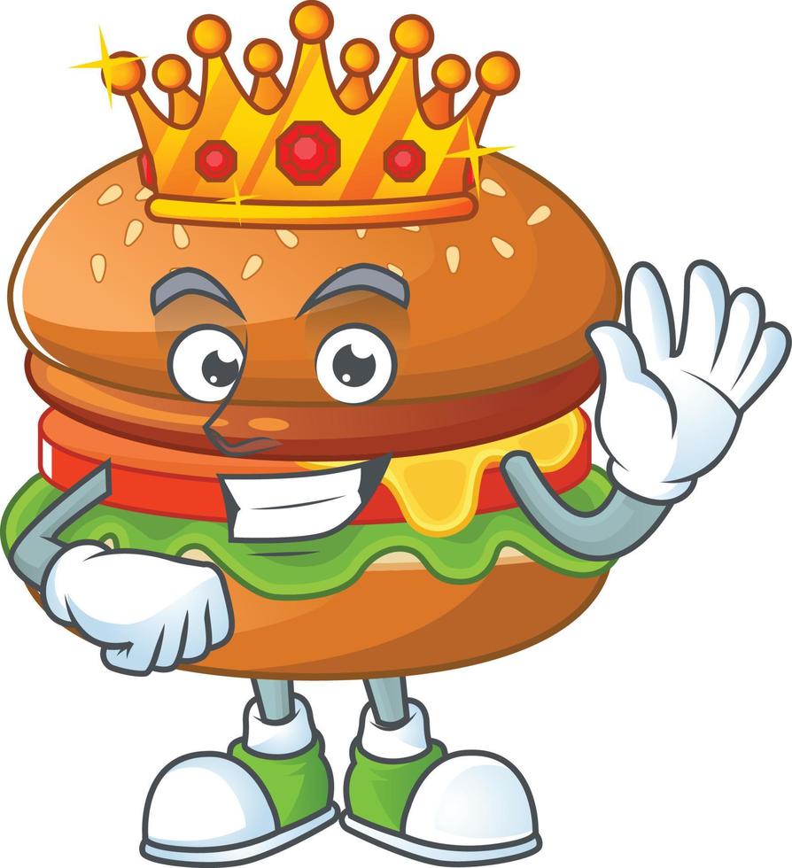 ein Karikatur Charakter von Hamburger vektor