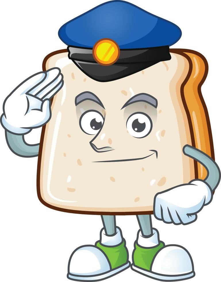 ein Karikatur Charakter von Scheibe von Brot vektor
