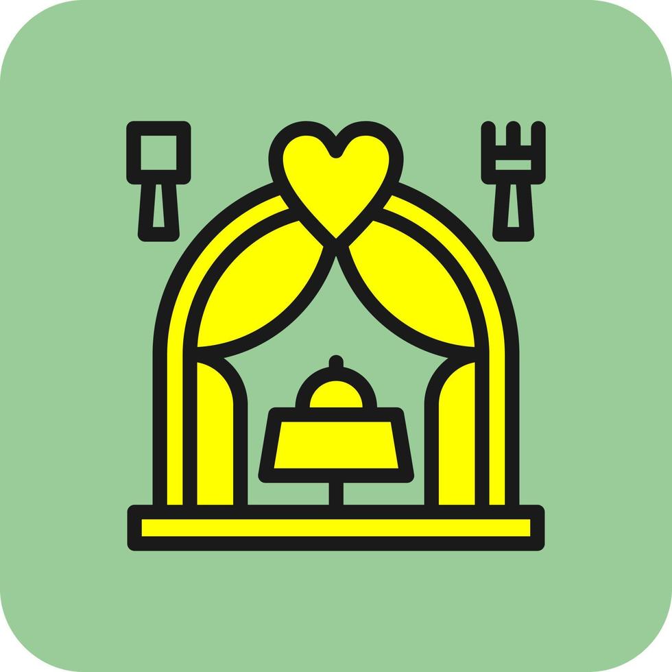 Hochzeitsessen Vektor-Icon-Design vektor