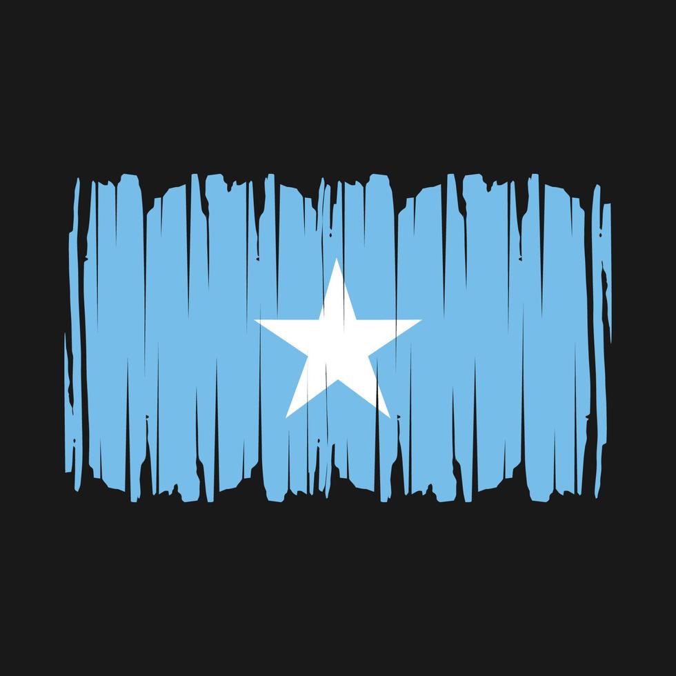 somalia flagga borsta vektor illustration