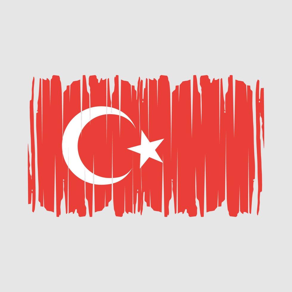 türkei flag pinsel vektor illustration