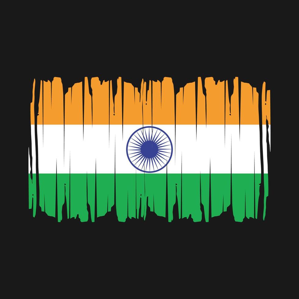 Indien Flagge Pinsel Vektor-Illustration vektor