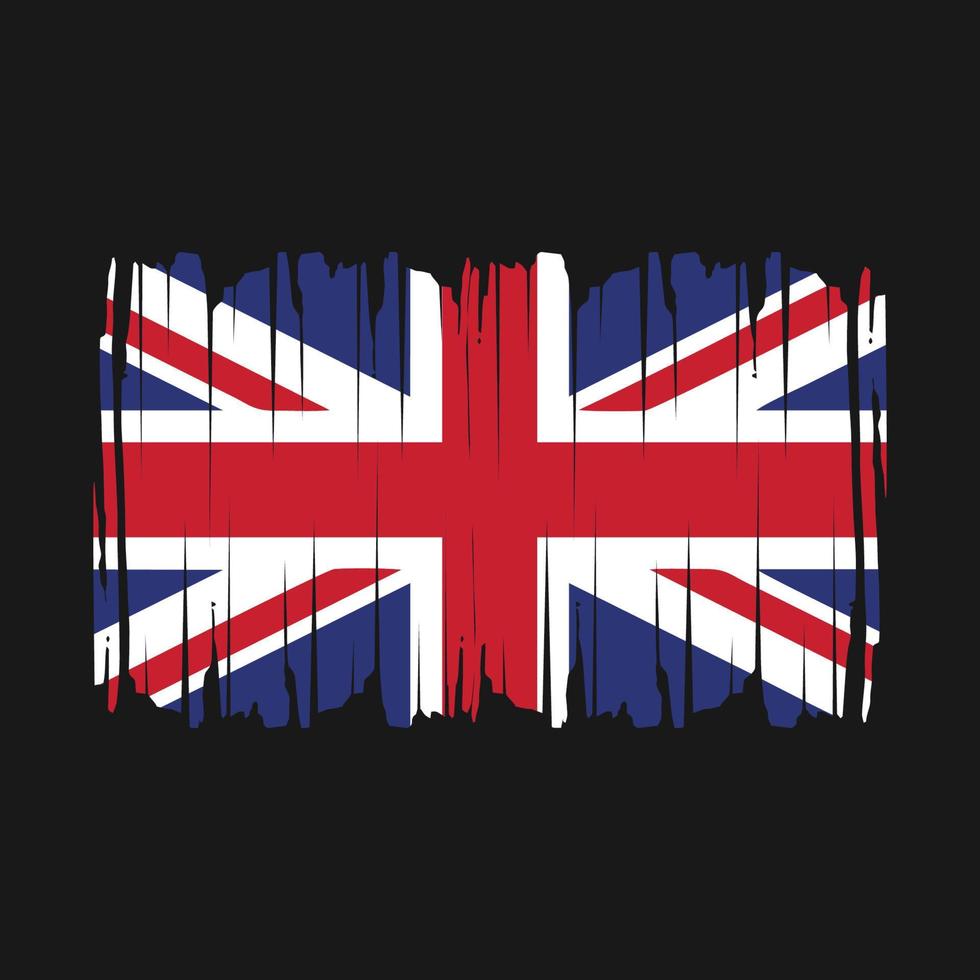 Storbritannien flagga borsta vektor illustration