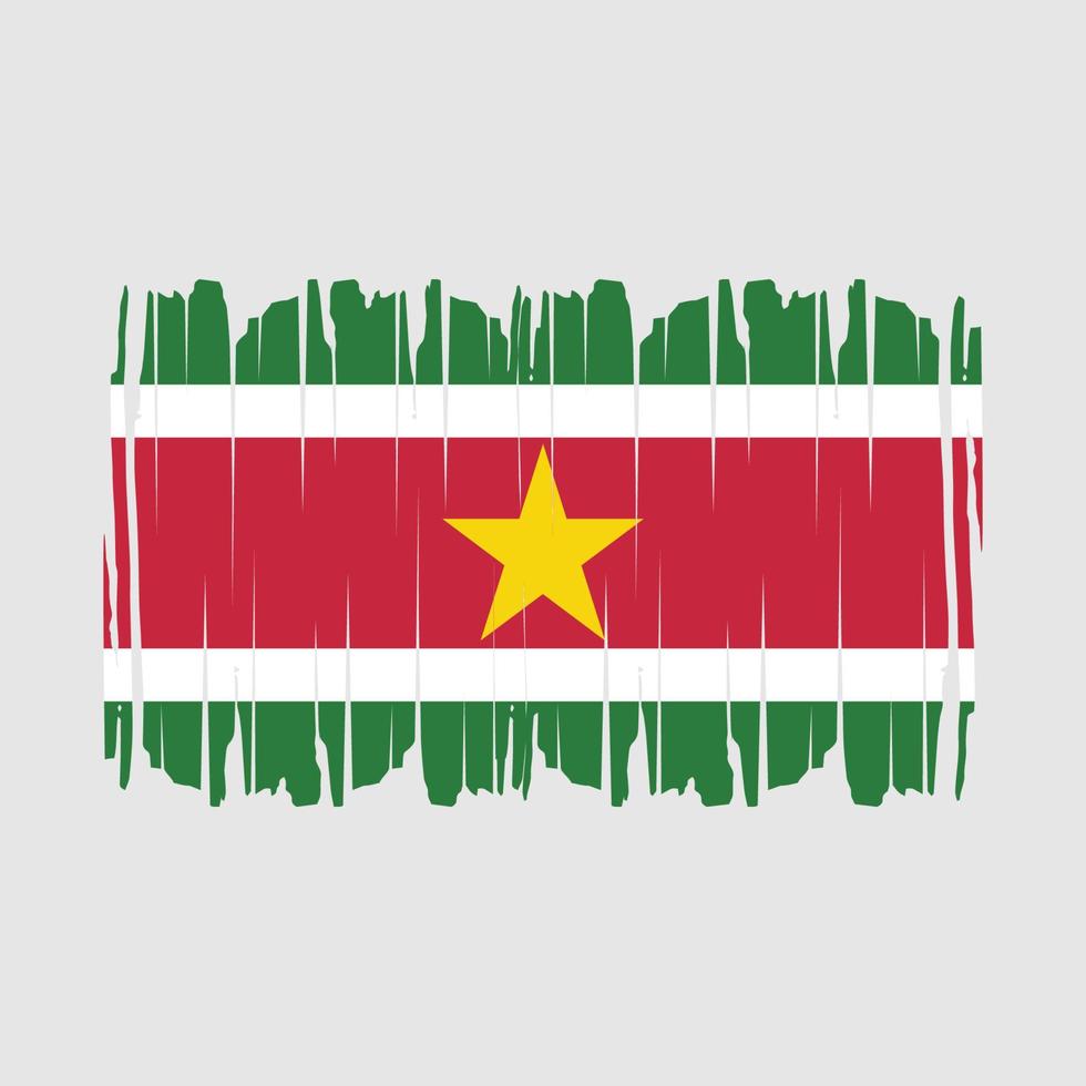 suriname flagga borsta vektor illustration