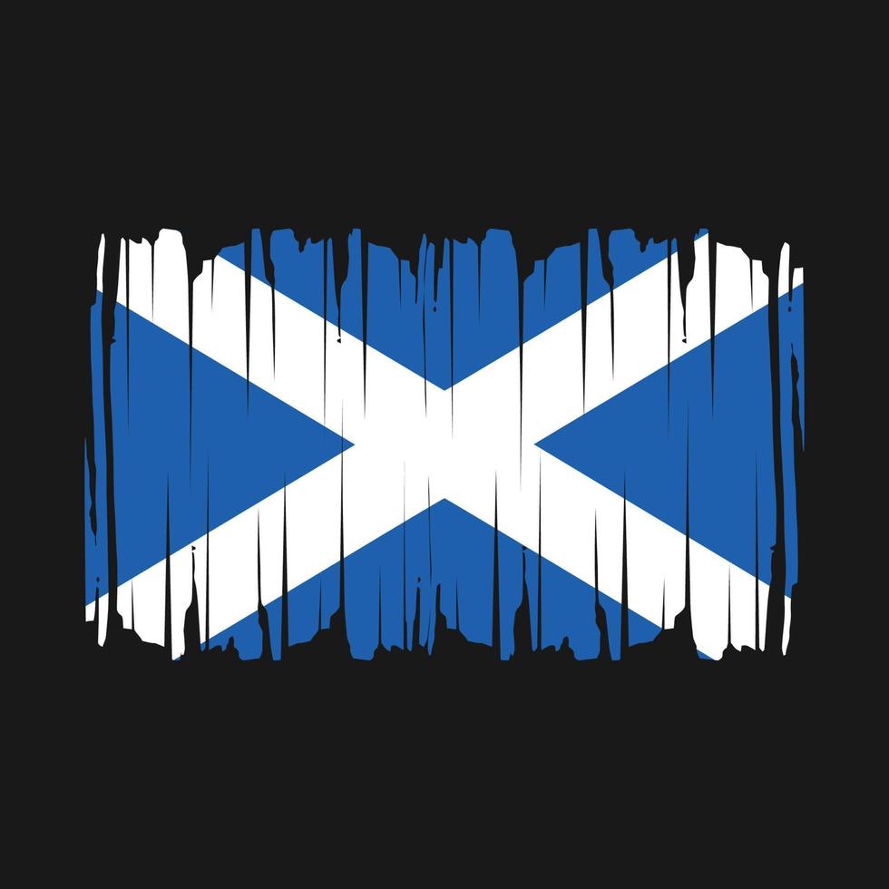 Schottland-Flaggenpinsel-Vektorillustration vektor